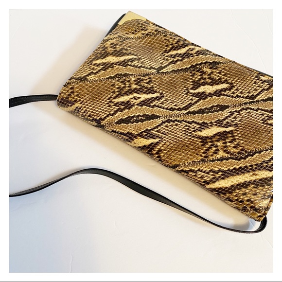VINTAGE - CORET CANADA FAUX SNAKESKIN LEATHER BAG - Picture 4 of 8